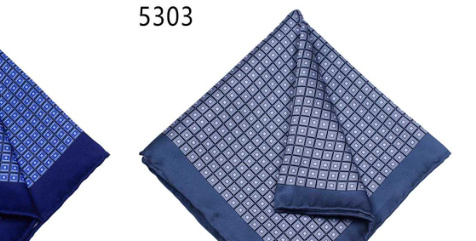 Royal Blue Pattern Pocket Square