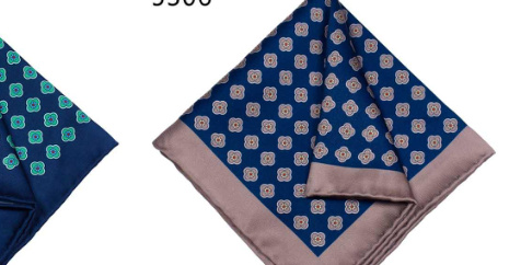 Teal Medallion Pocket Square