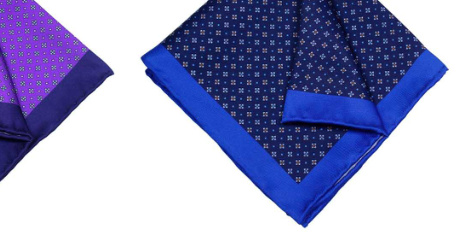 Purple Medallion Pocket Square