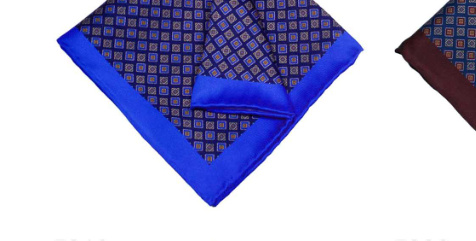 Purple Grid Pocket Square