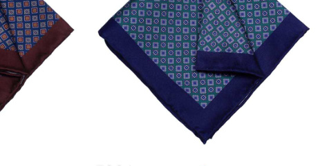 Brown Medallion Pocket Square