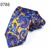 Blue Gold Paisley Tie